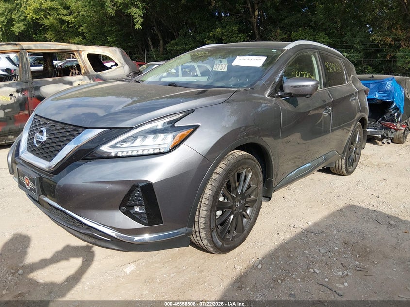 Vin: 5n1az2cs8nc109147, lot: 46157080, nissan murano sl intelligent awd 20222