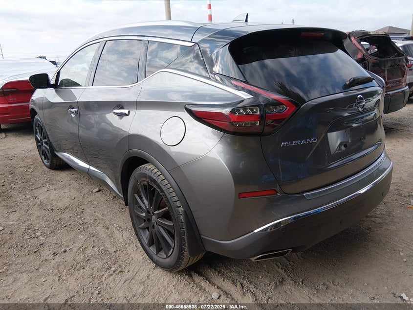 Vin: 5n1az2cs8nc109147, lot: 46157080, nissan murano sl intelligent awd 20223