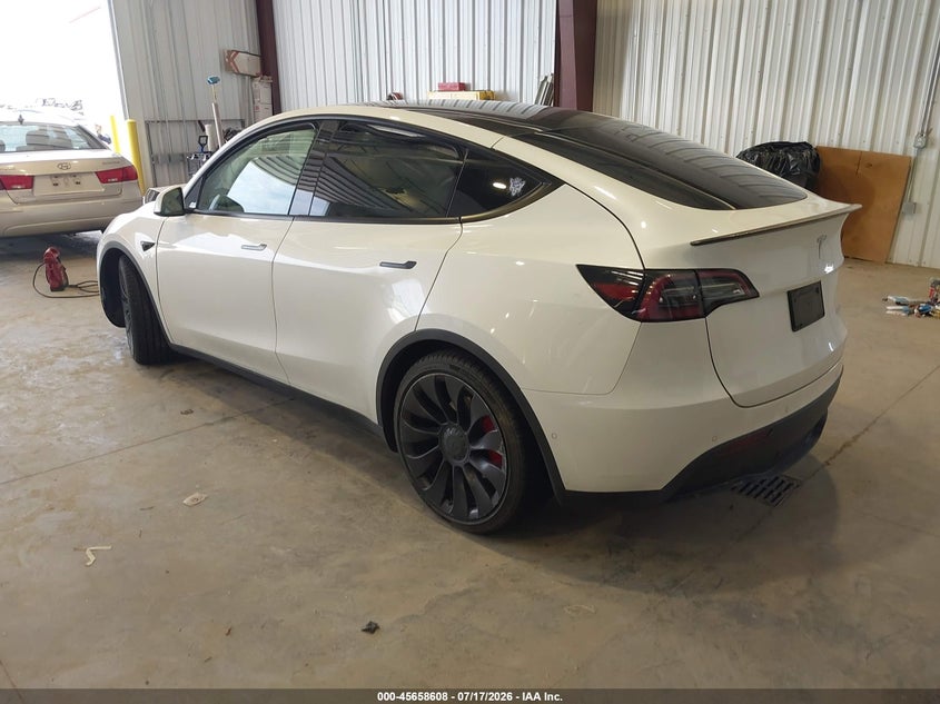 Vin: 5yjygdef8mf216589, lot: 46157180, tesla model y performance dual motor all-wheel drive 20213