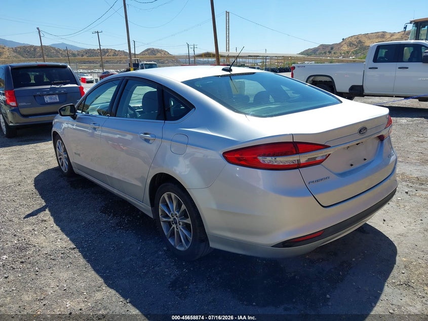 Vin: 3fa6p0uu2hr330789, lot: 46157446, ford fusion hybrid s 20173