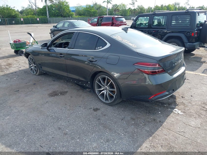 Vin: kmtg34taxpu116148, lot: 46157452, genesis g70 2.0t rwd 20233