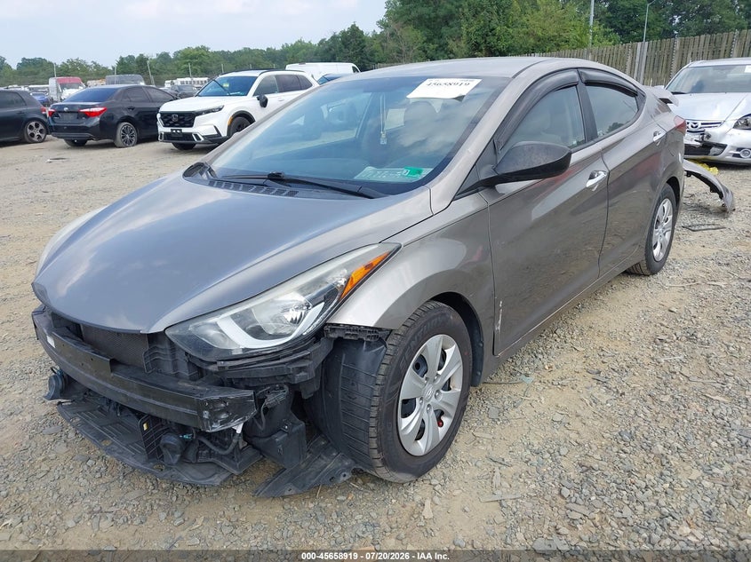 2016 Hyundai Elantra, Unknown, IAAI, VIN 5NPDH4AE6GH732397 — photo 2