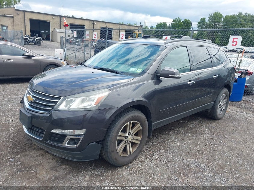 Vin: 1gnkvhkd3fj341265, lot: 46158290, chevrolet traverse lt 20152