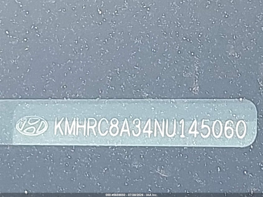 2022 Hyundai Venue Sel VIN: KMHRC8A34NU145060 Lot: 45659850