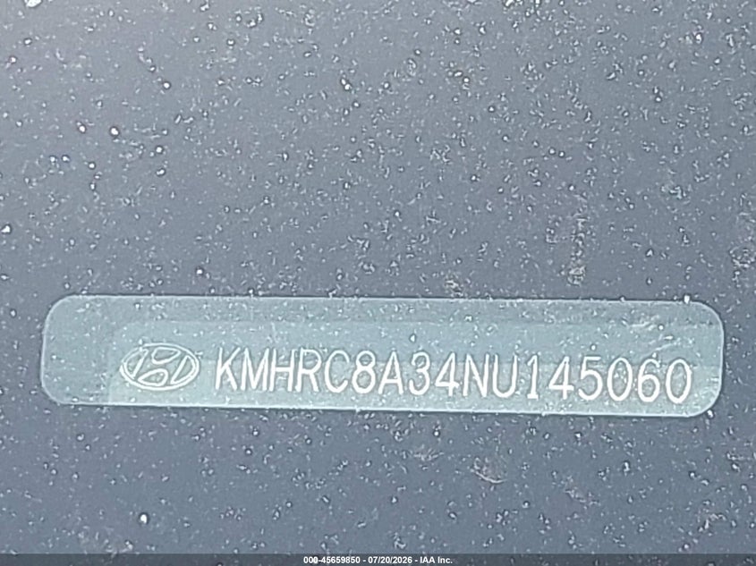 2022 Hyundai Venue Sel VIN: KMHRC8A34NU145060 Lot: 45659850