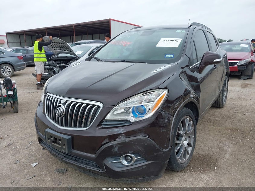 Vin: kl4cj1sm3gb726895, lot: 46158520, buick encore sport touring 20162