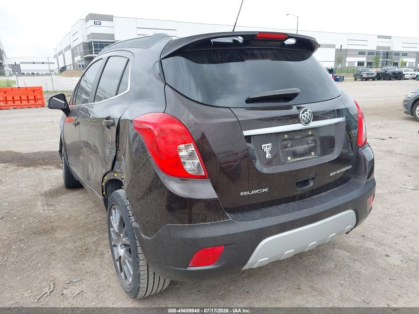 Vin: kl4cj1sm3gb726895, lot: 46158520, buick encore sport touring 20163