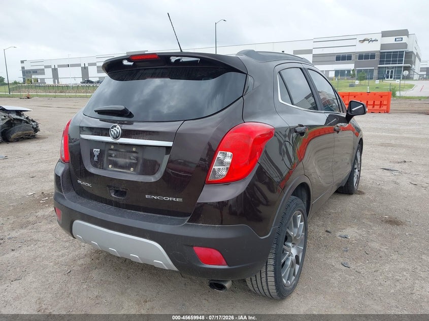 Vin: kl4cj1sm3gb726895, lot: 46158520, buick encore sport touring 20164