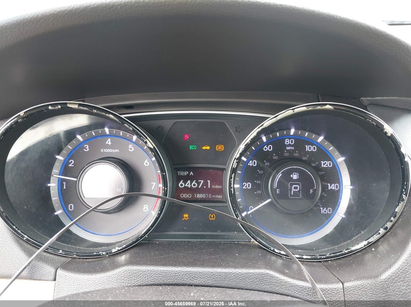 2013 HYUNDAI SONATA SEDAN 2.4L I-4 DI, DOHC, VVT, 198HP