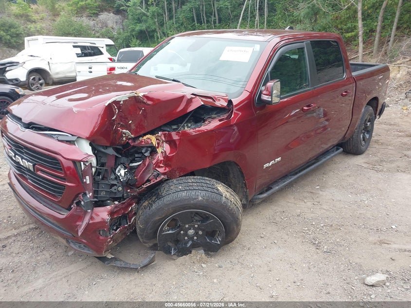 2019 Ram 1500 Big Horn/Lone Star 4X4 5'7 Box VIN: 1C6SRFFT6KN608234 Lot: 45660056