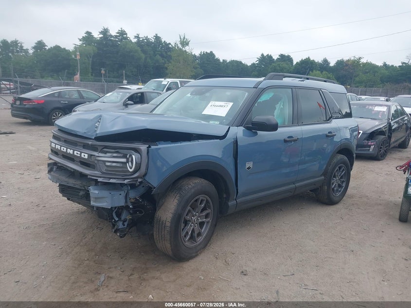 Vin: 3fmcr9b60rre45792, lot: 46158629, ford bronco sport big bend 20242