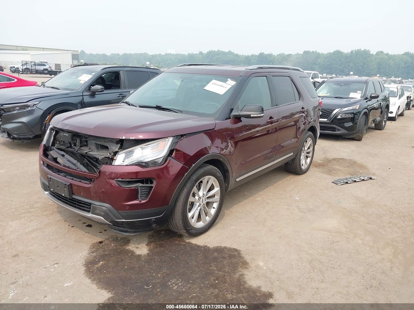 Vin: 1fm5k7d88jgc32519, lot: 46158636, ford explorer xlt 20182
