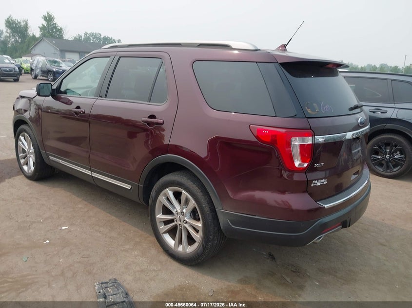 Vin: 1fm5k7d88jgc32519, lot: 46158636, ford explorer xlt 20183