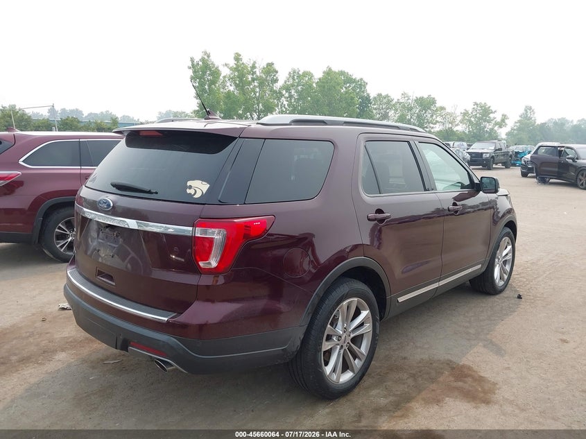 Vin: 1fm5k7d88jgc32519, lot: 46158636, ford explorer xlt 20184