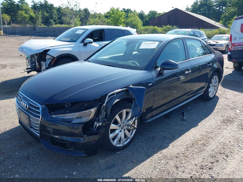 Vin: waudnaf43ja068899, lot: 46158658, audi a4 2.0t premium/2.0t tech premium 20182