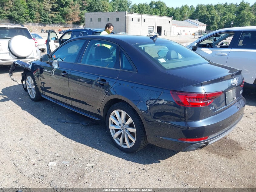 Vin: waudnaf43ja068899, lot: 46158658, audi a4 2.0t premium/2.0t tech premium 20183