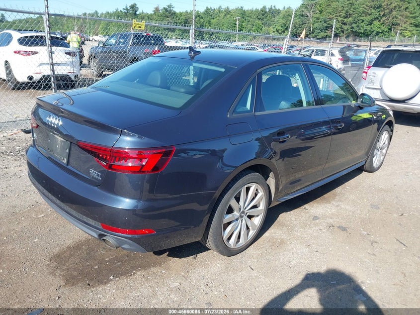 Vin: waudnaf43ja068899, lot: 46158658, audi a4 2.0t premium/2.0t tech premium 20184