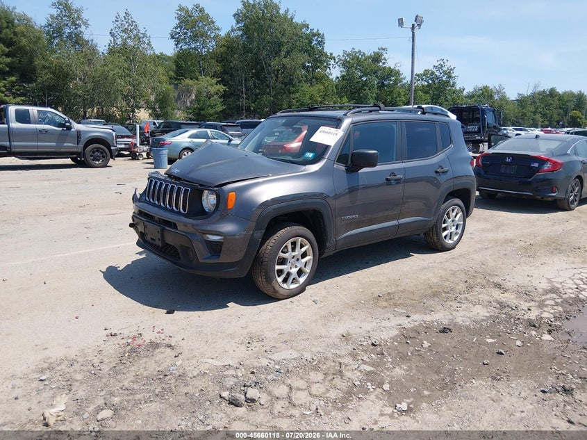 2019 Jeep Renegade Sport 4X4, Front End, IAAI, VIN ZACNJBAB8KPK81764 — photo 2