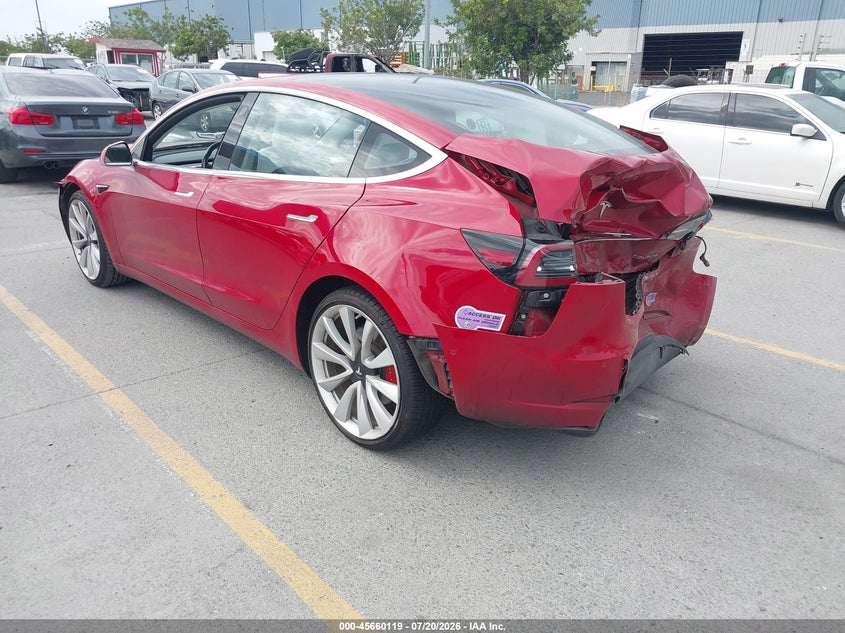 2018 Tesla Model 3 Long Range/Performance VIN: 5YJ3E1EBXJF079940 Lot: 45660119