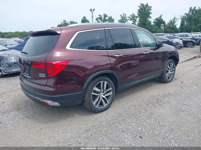 Vin: 5fnyf6h96hb053208, lot: 46159112, honda pilot touring 20174
