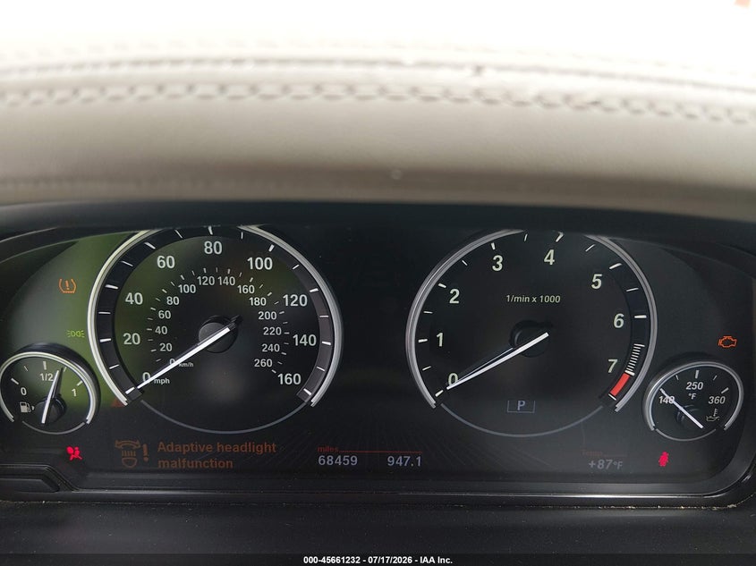 2013 BMW 750I xDrive VIN: WBAYB6C50DC998269 Lot: 45661232