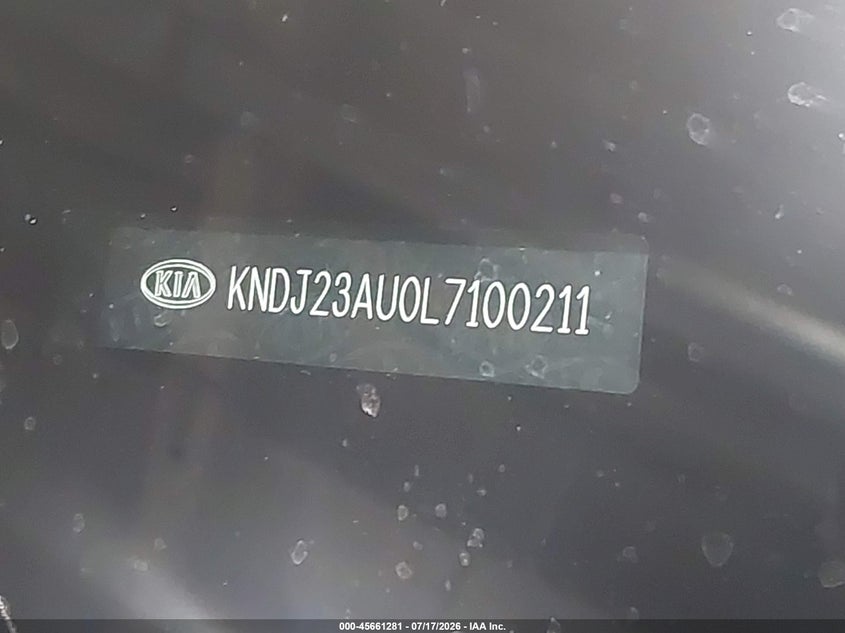 2020 Kia Soul Lx VIN: KNDJ23AU0L7100211 Lot: 45661281