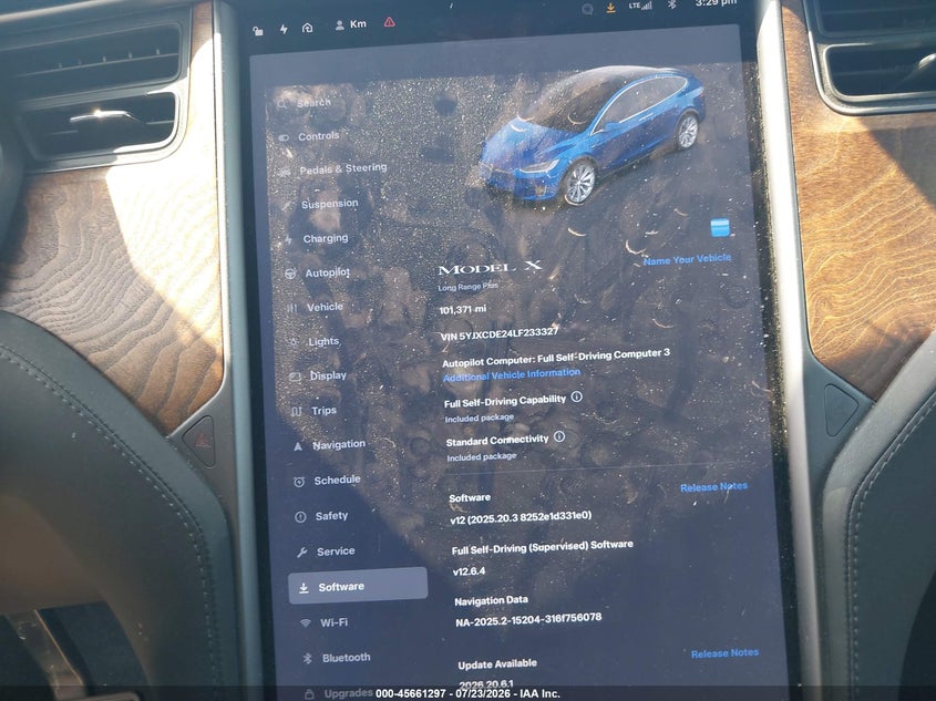 2020 TESLA MODEL X auction photo 7