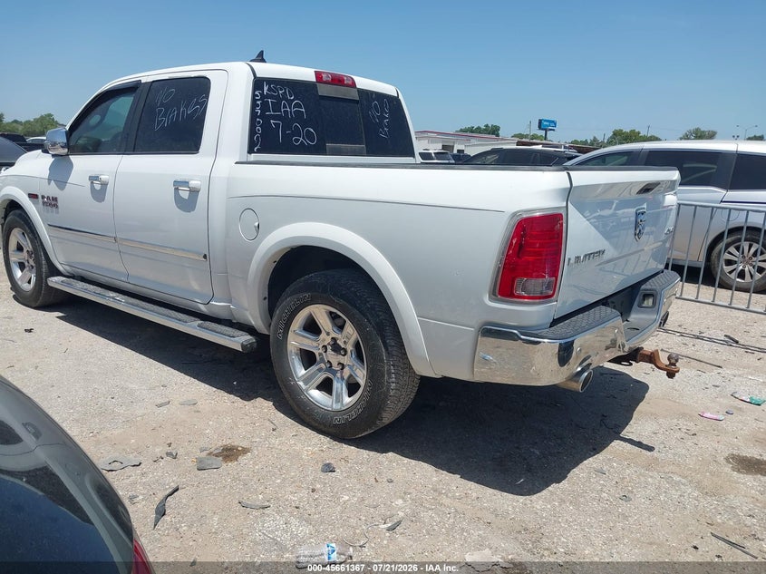 Vin: 1c6rr7pmxfs557002, lot: 46159940, ram 1500 laramie limited 20153