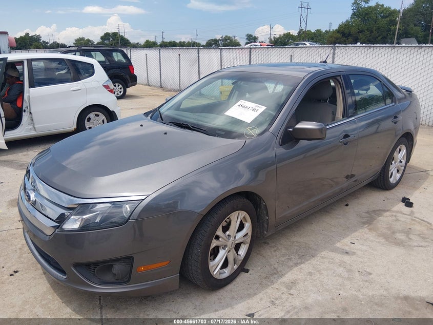 Vin: 3fahp0ha4cr448151, lot: 46160275, ford fusion se 20122