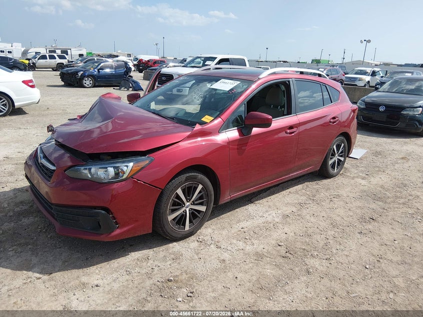 Vin: 4s3gtad64n3723592, lot: 46160294, subaru impreza premium 5-door 20222