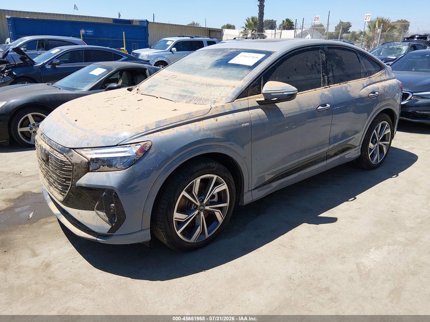 Vin: wa13ubfz5sp054451, lot: 46160541, audi q4 sportback e-tron premium plus 55 quattro 20252