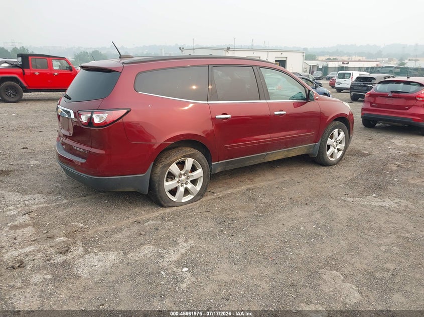 Vin: 1gnkvgkd5gj235363, lot: 46160547, chevrolet traverse lt 20164