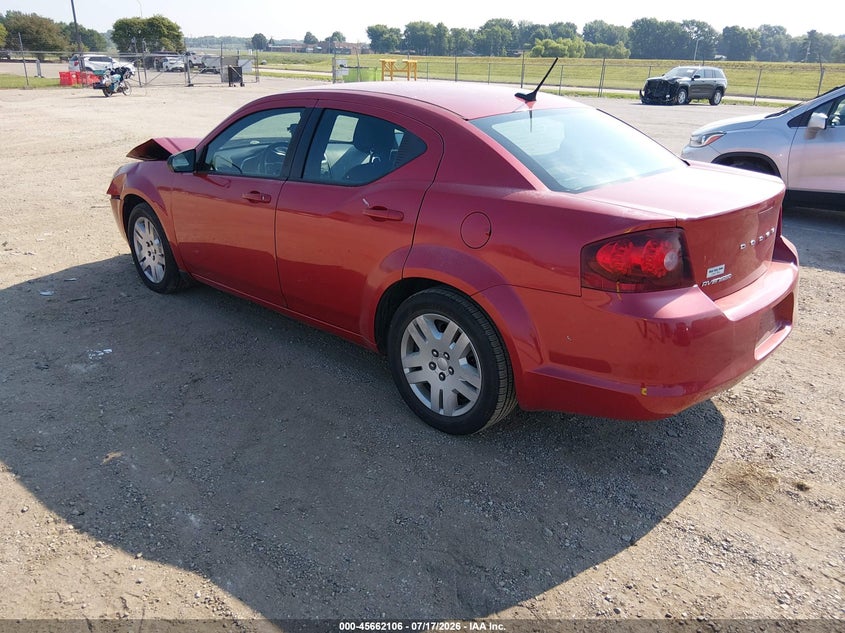 Vin: 1c3cdzab3en126311, lot: 46160678, dodge avenger se 20143