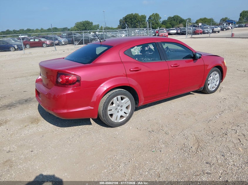 Vin: 1c3cdzab3en126311, lot: 46160678, dodge avenger se 20144