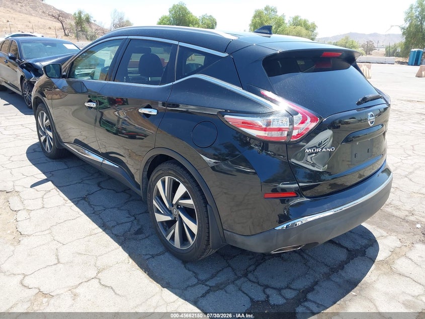 Vin: 5n1az2mg9jn167468, lot: 46160722, nissan murano platinum 20183