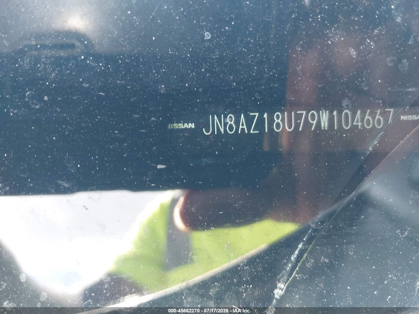 2009 Nissan Murano Sl VIN: JN8AZ18U79W104667 Lot: 45662270