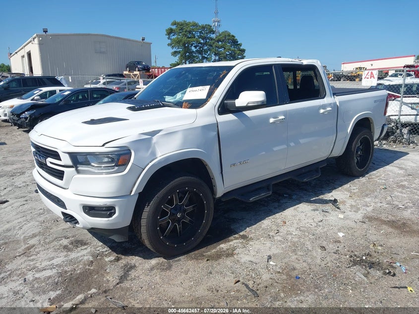 Vin: 1c6srfjt9ln370243, lot: 46161029, ram 1500 laramie  4x4 5'7 box 20202