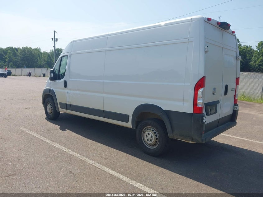 Vin: 3c6lrvdg8te175137, lot: 46161598, ram promaster 2500 tradesman high roof 159 wb w/pass seat 20263