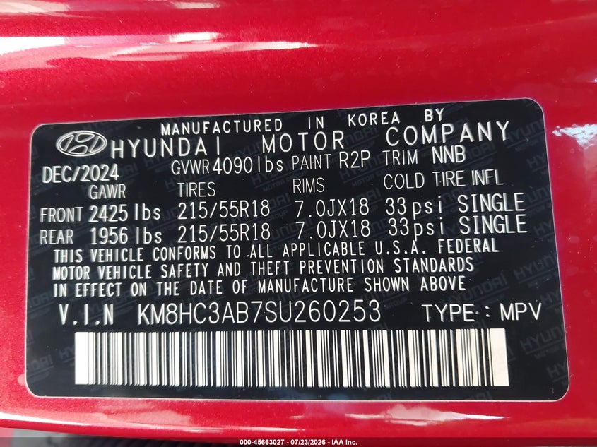 2025 HYUNDAI KONA SEL CONVENIENCE · Фото 9