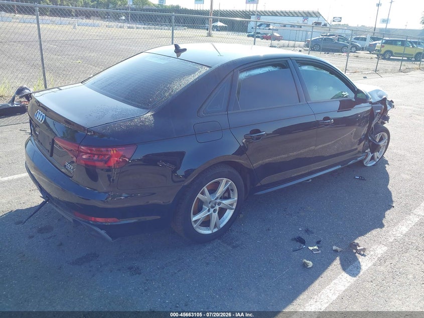 Vin: waudnaf4xjn017232, lot: 46161677, audi a4 2.0t premium/2.0t tech premium 20184