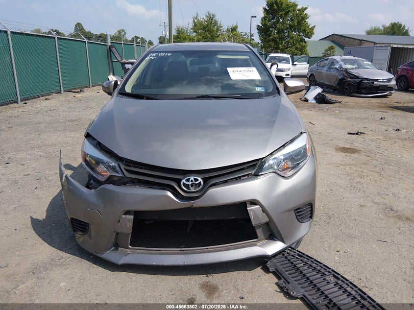 2016 Toyota Corolla Le VIN: 5YFBURHE2GP451254 Lot: 45663502