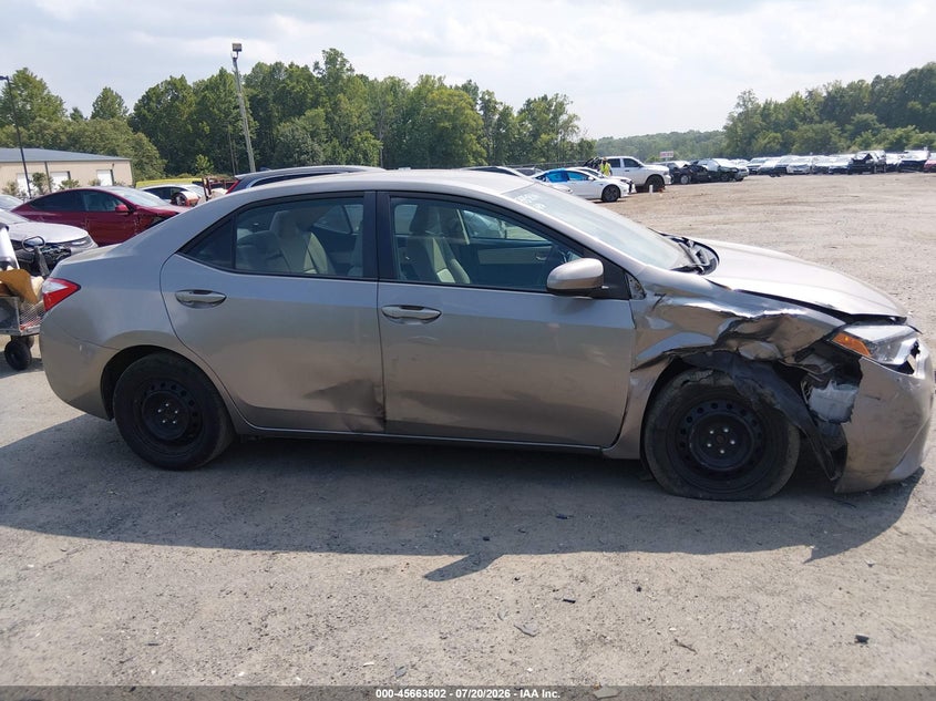 2016 Toyota Corolla Le VIN: 5YFBURHE2GP451254 Lot: 45663502