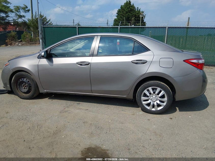 2016 Toyota Corolla Le VIN: 5YFBURHE2GP451254 Lot: 45663502