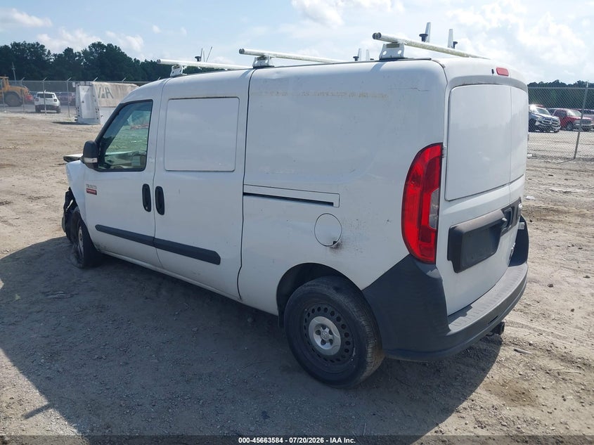 Vin: zfbhrfabxl6s09441, lot: 46162156, ram promaster city tradesman 20203