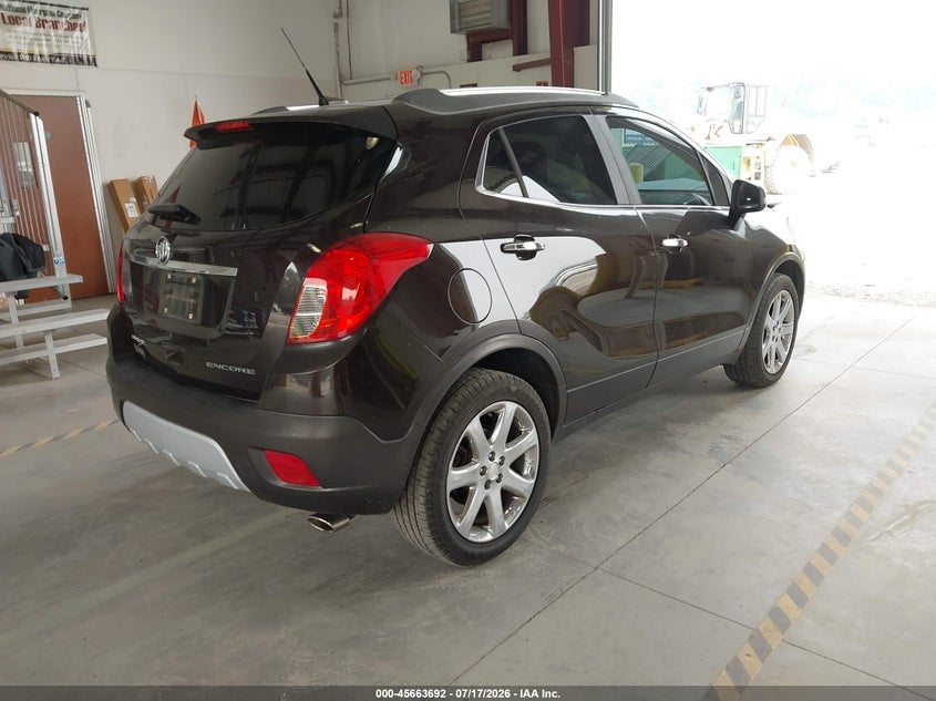 Vin: kl4cjcsb9eb777034, lot: 46162264, buick encore leather 20144