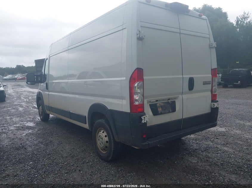 Vin: 3c6lrvdg2pe563745, lot: 46162280, ram promaster 2500 high roof 159 wb 20233