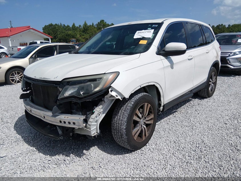 Vin: 5fnyf5h50gb005239, lot: 46162281, honda pilot ex-l 20162