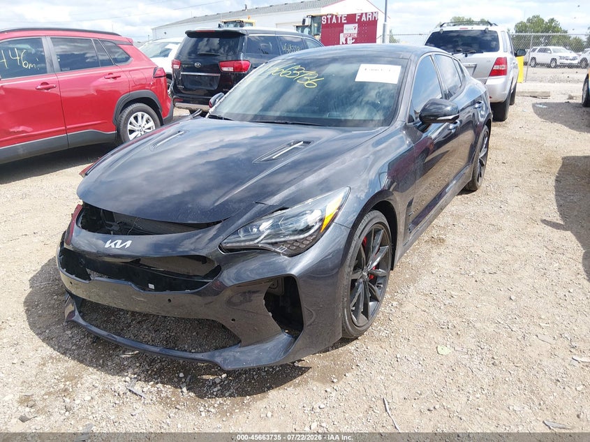 Vin: knae55lc4p6127414, lot: 46162306, kia stinger gt2 20232