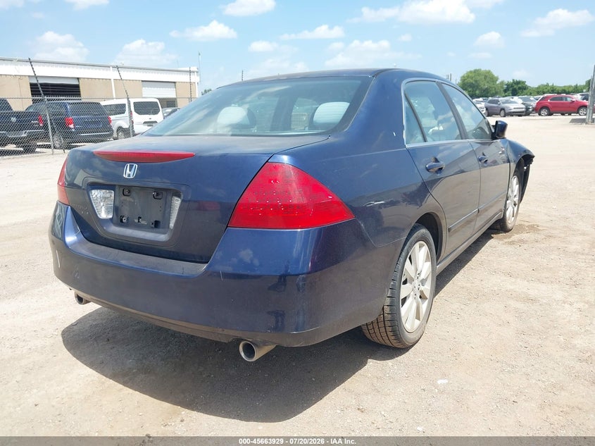 2007 Honda Accord 3.0 Se VIN: 1HGCM66487A040556 Lot: 45663929