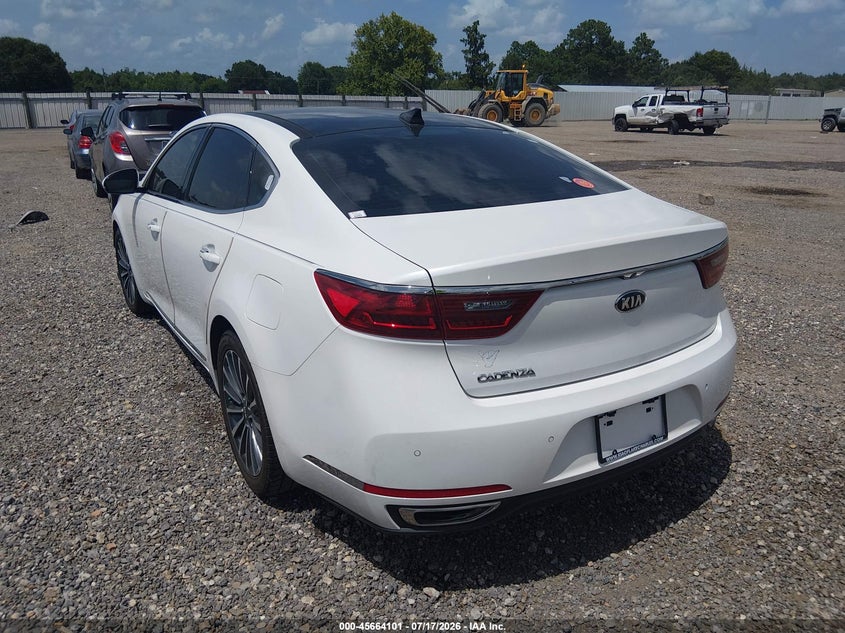 Vin: knalc4j11j5123858, lot: 46162673, kia cadenza premium 20183
